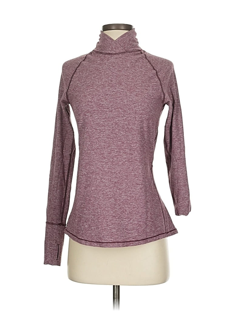 Pre-owned Lululemon Athletica Long Sleeve Turtleneck In Burgundy