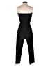 Aqua 100% Polyester Solid Black Jumpsuit Size XS - photo 2