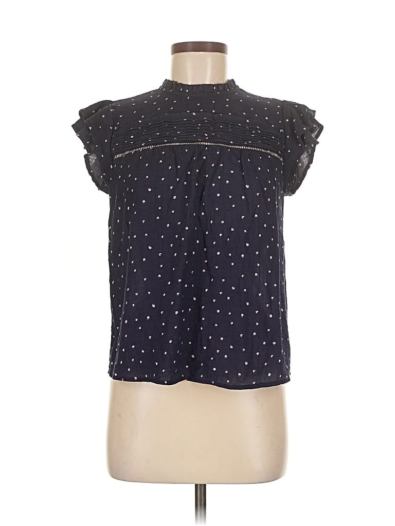 Pre-owned Sweet Wanderer Short Sleeve Blouse In Black
