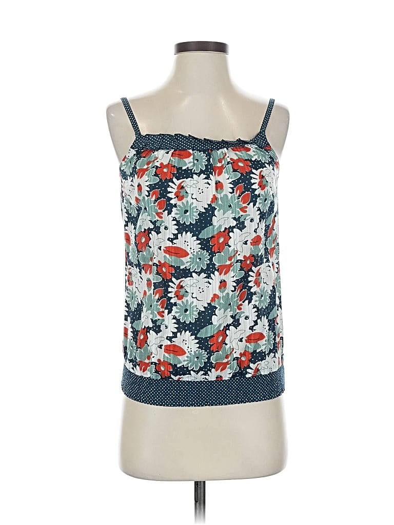 Pre-owned Fossil Sleeveless Top Blue Scoop Neck Tops