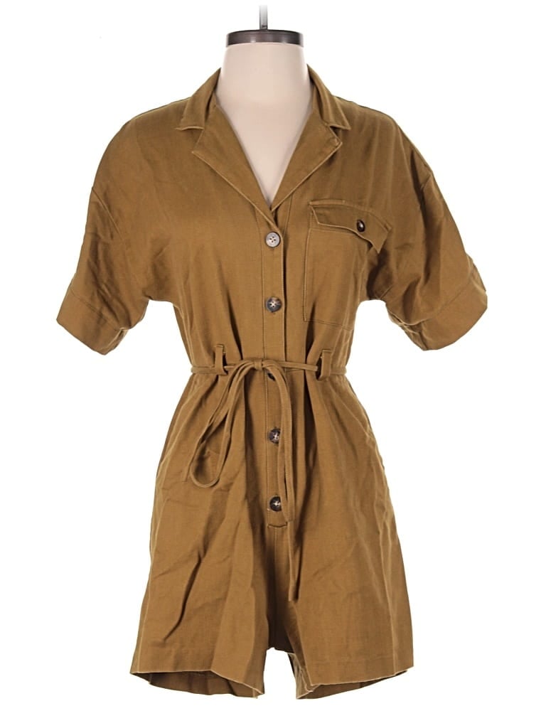 Pre-owned Madewell Romper In Brown