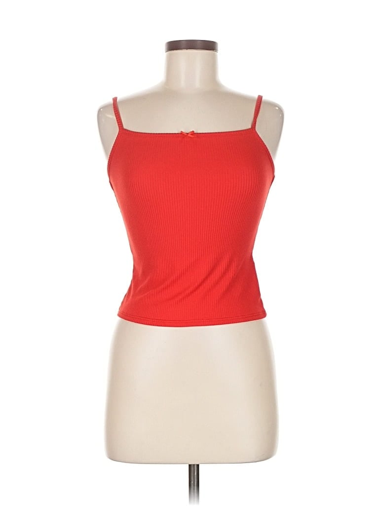 Pre-owned See You Monday Tank Top Red Strapless Neckline Tops