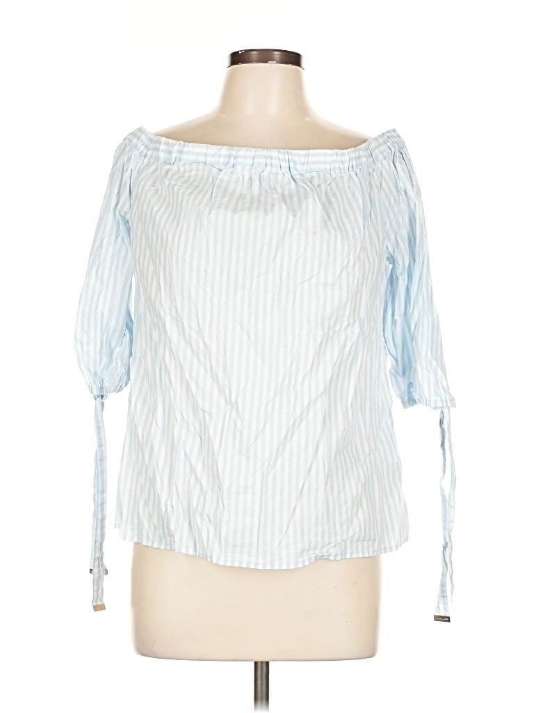 Pre-owned Michael Michael Kors 3/4 Sleeve Blouse In Blue