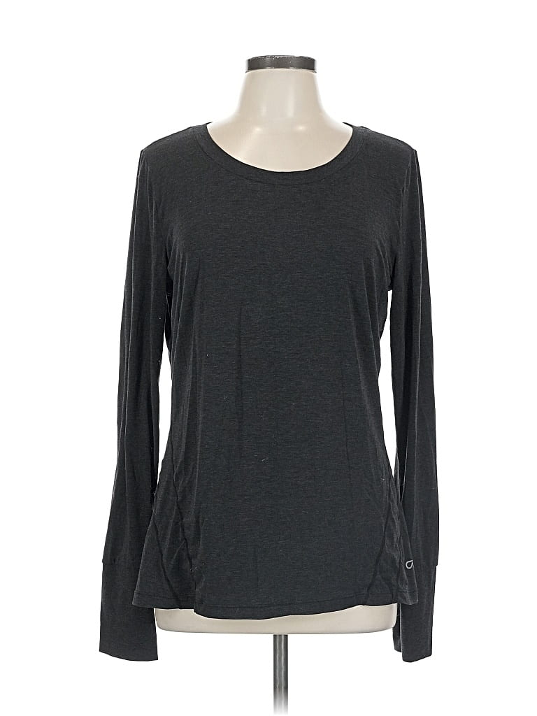 Pre-owned Gap Fit Long Sleeve T-shirt In Gray