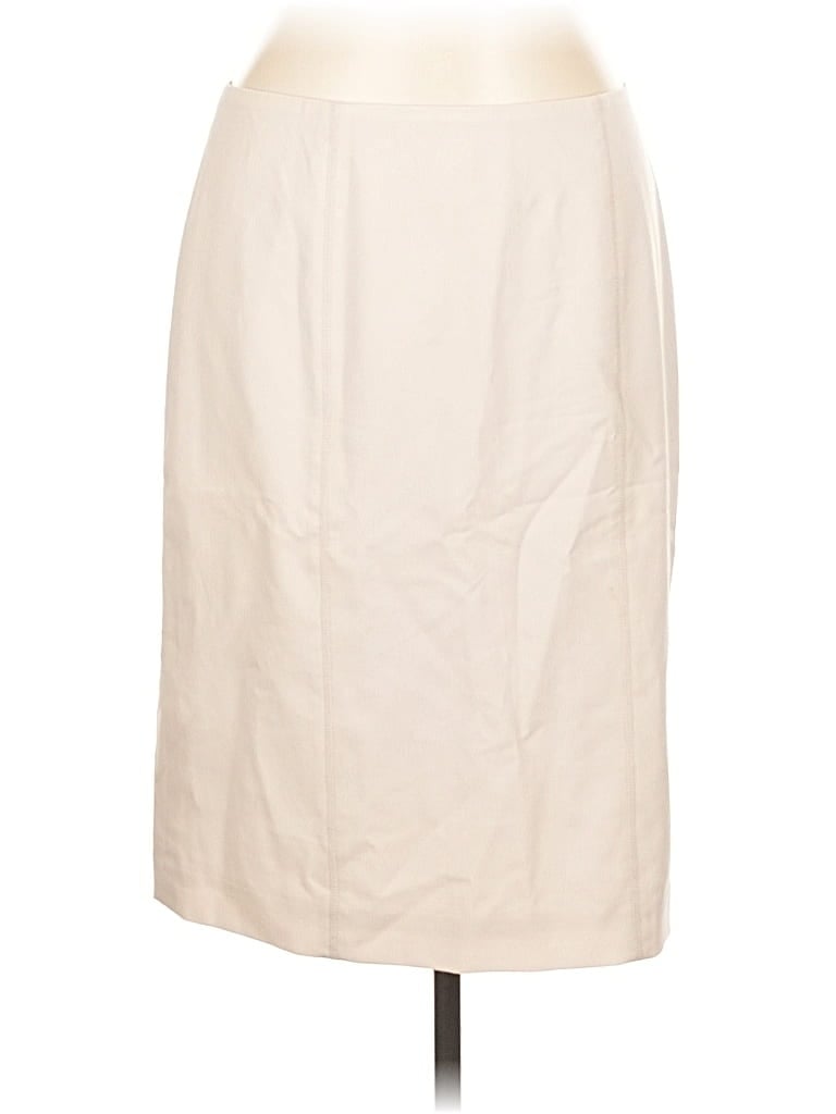 Pre-owned Worth Wool Skirt In White