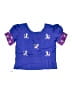 Assorted Brands Purple Blue Short Sleeve Blouse Size 10 - photo 1