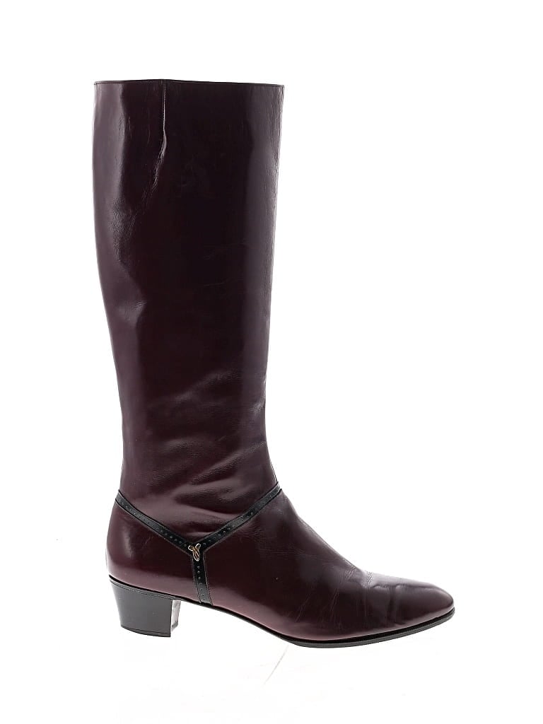 Pre-owned Ferragamo Boots In Burgundy
