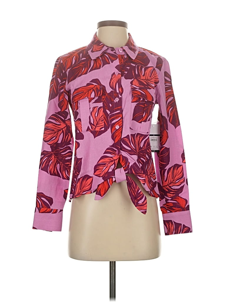 Pre-owned Sofia Jeans By Sofia Vergara Long Sleeve Blouse In Pink