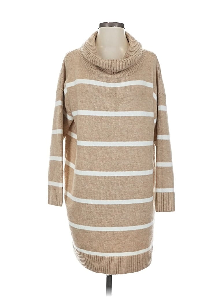 Pre-owned Pink Lily Turtleneck Sweater In Brown