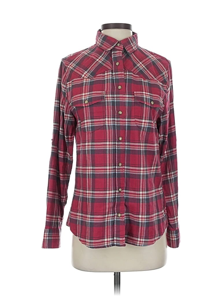 Click to view more detailed imagery on our partner's website Pre-owned Jachs Girlfriend Long Sleeve Button Down Shirt In Burgundy