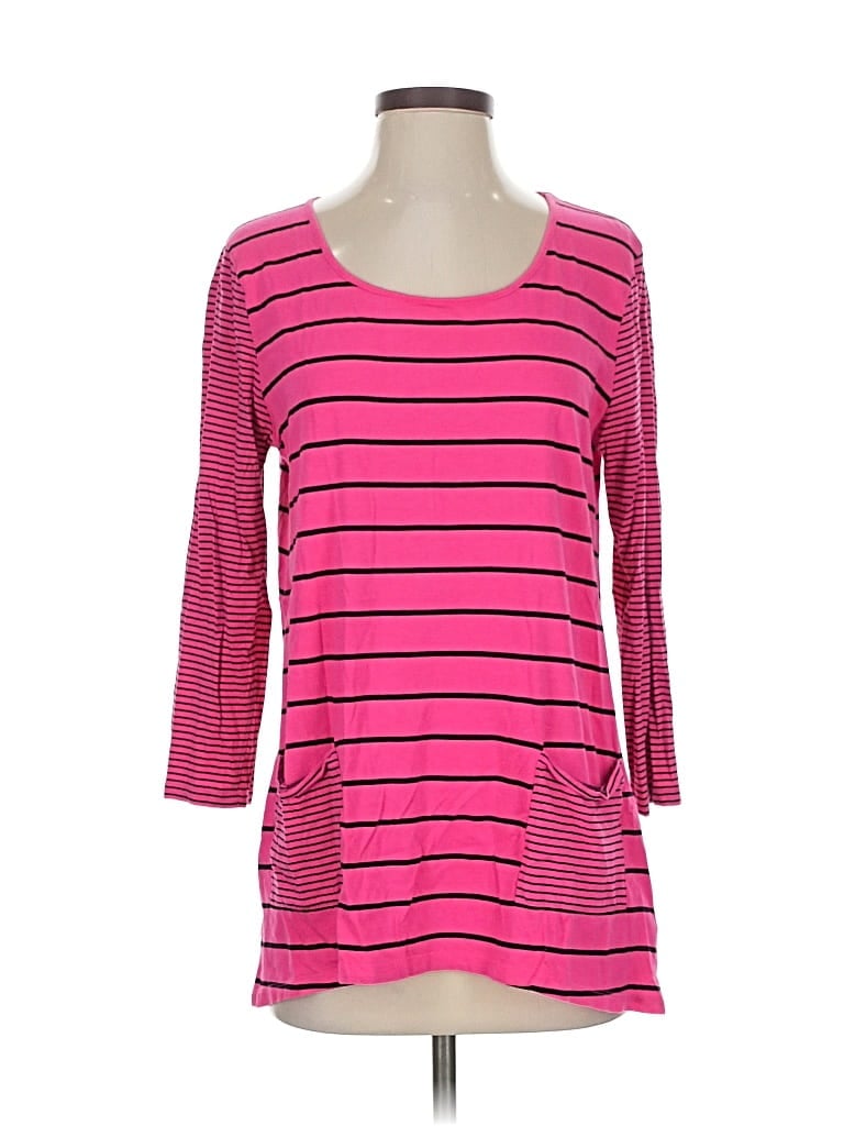 Pre-owned Jones New York Sport 3/4 Sleeve T-shirt In Pink