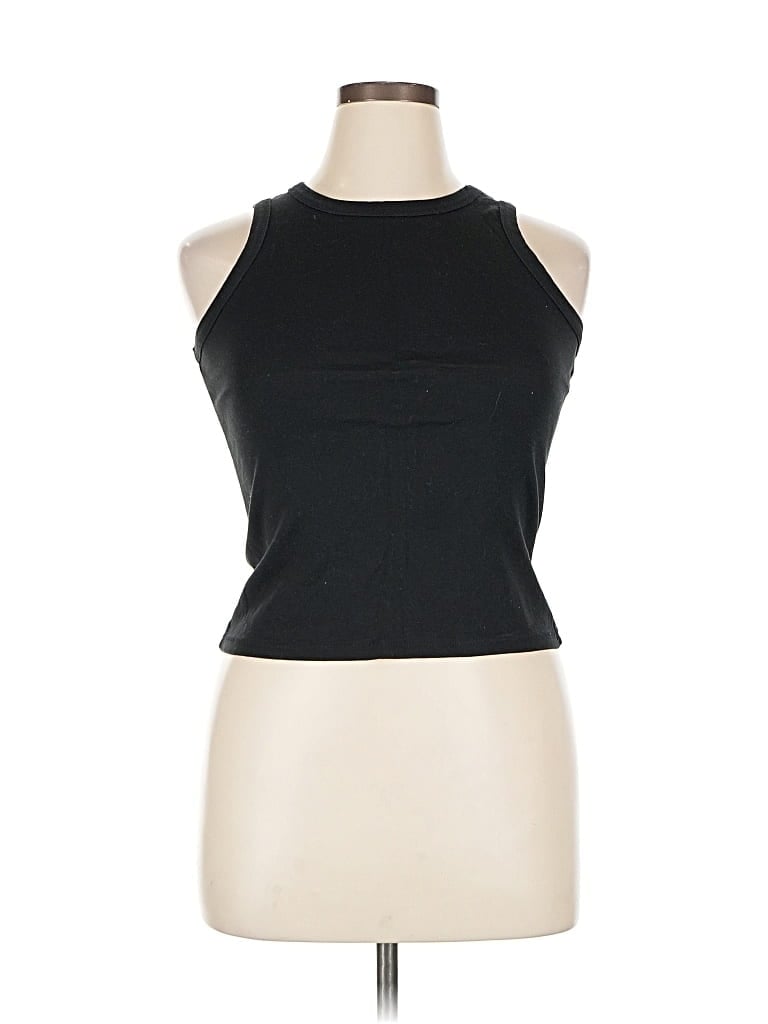 Pre-owned Isaac Mizrahi For Target Tank Top Black Halter Neckline Tops