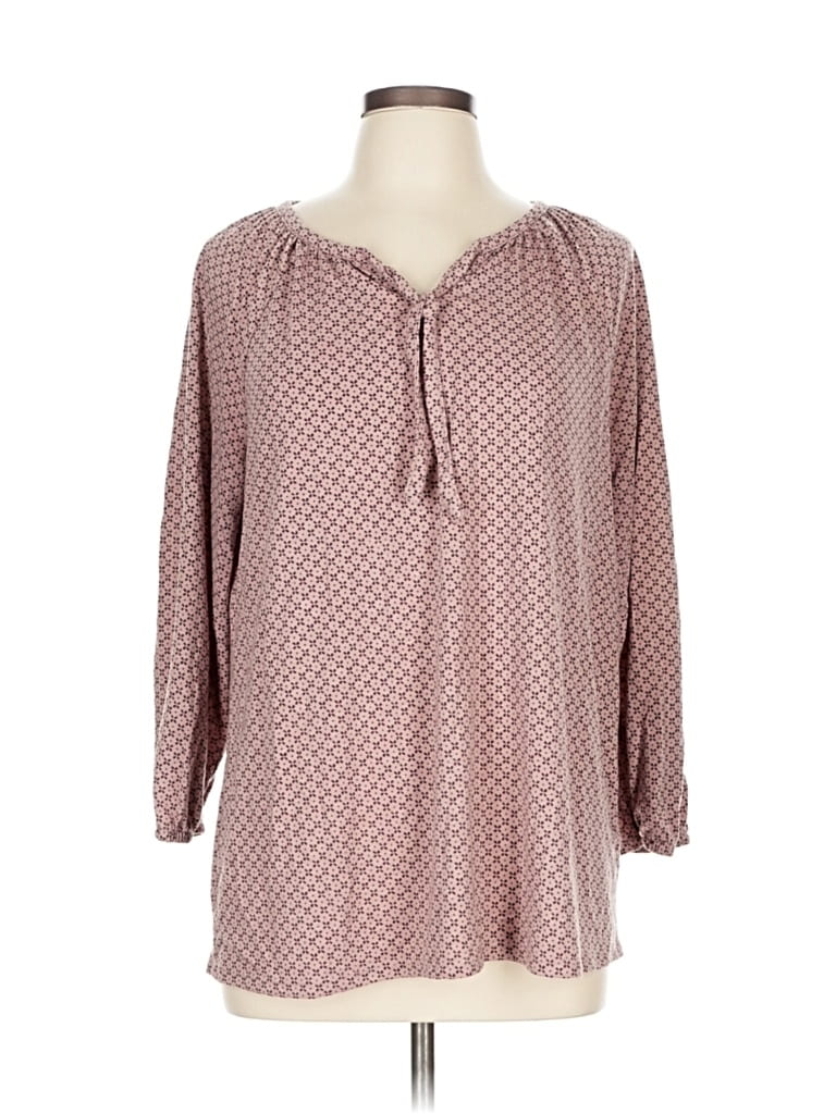 Pre-owned Sonoma Goods For Life 3/4 Sleeve Blouse In Pink