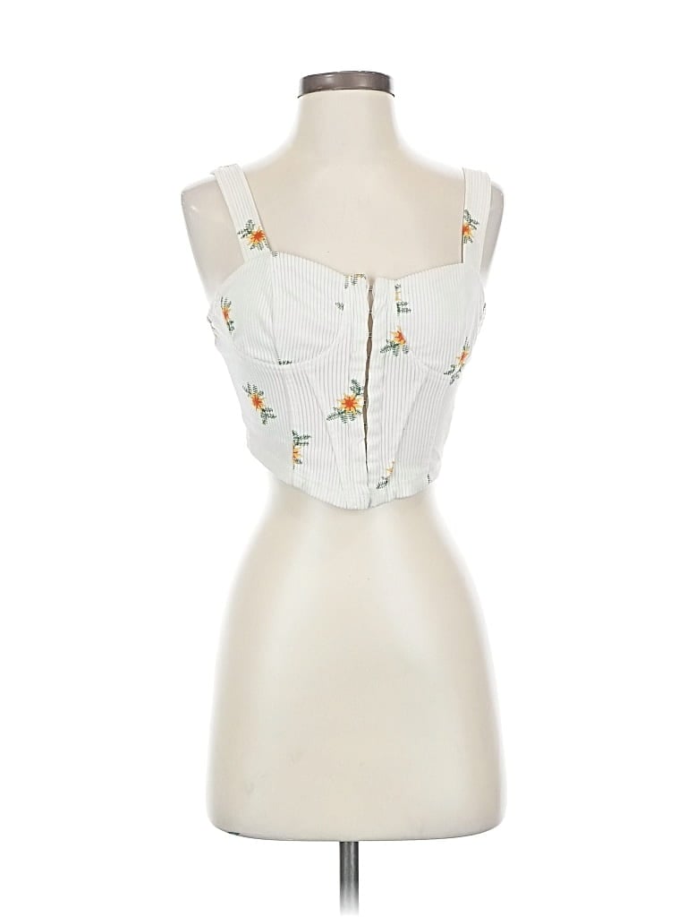 Pre-owned Shein Sleeveless Blouse In White