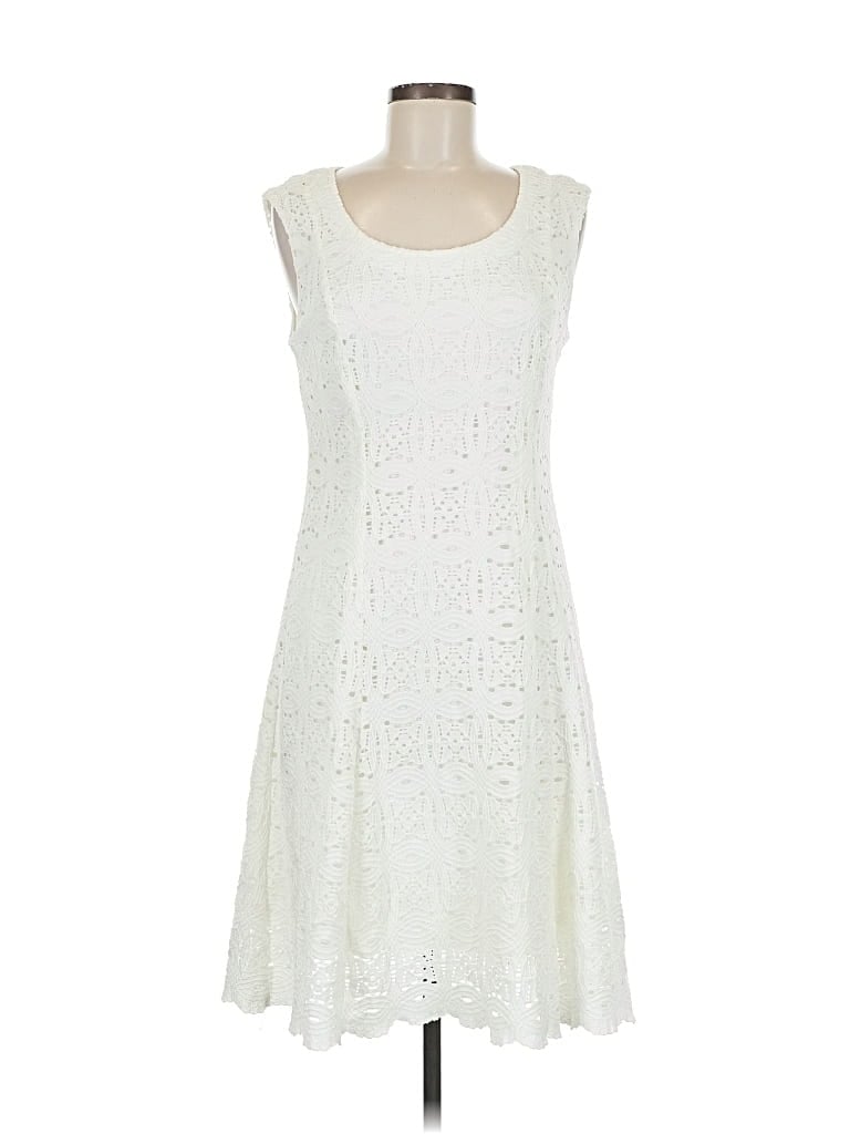 Pre-owned Rn Studio By Ronni Nicole Casual Dress In White