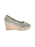 Stuart Weitzman Metallic Silver Tan Wedges Size 5 - photo 1
