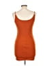 iris Solid Orange Casual Dress Size L - photo 2