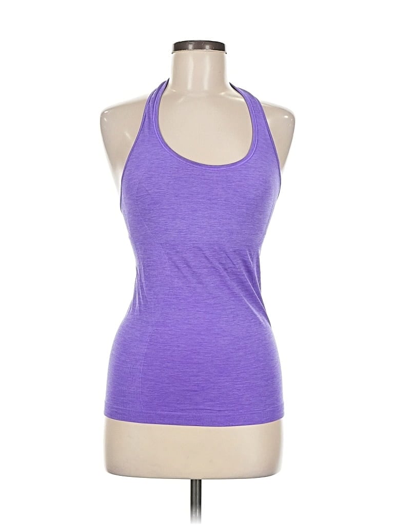 Pre-owned Lululemon Athletica Tank Top Purple Halter Neckline Tops