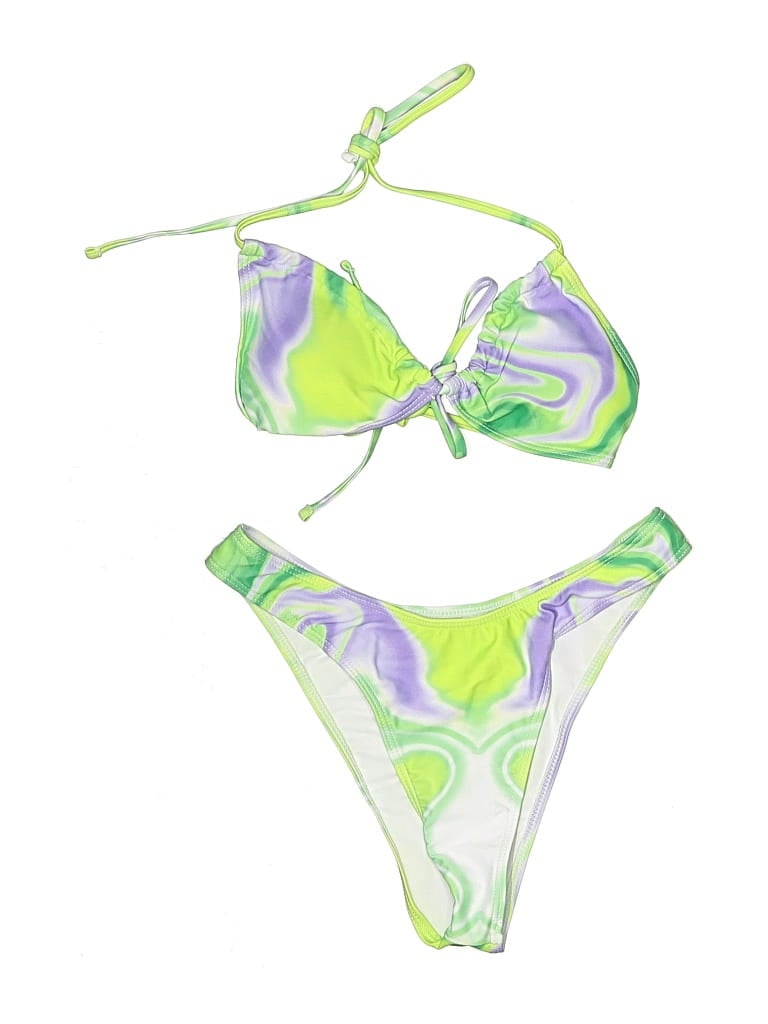 Pre-owned Unbranded Two Piece Swimsuit In Green