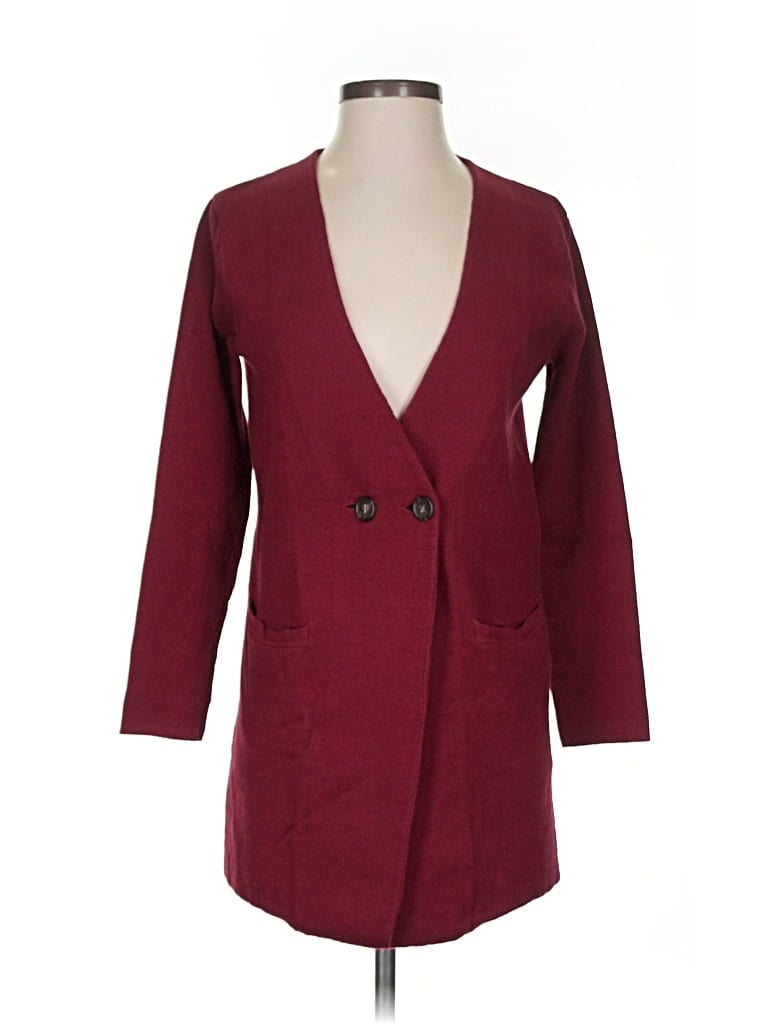 Pre-owned J.crew Mercantile Cardigan Sweater In Burgundy