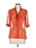 Yoana Baraschi 100% Polyester Orange 3/4 Sleeve Blouse Size M - photo 1