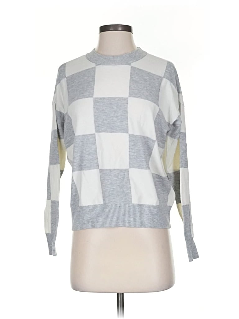 Pre-owned T Tahari Pullover Sweater In Gray