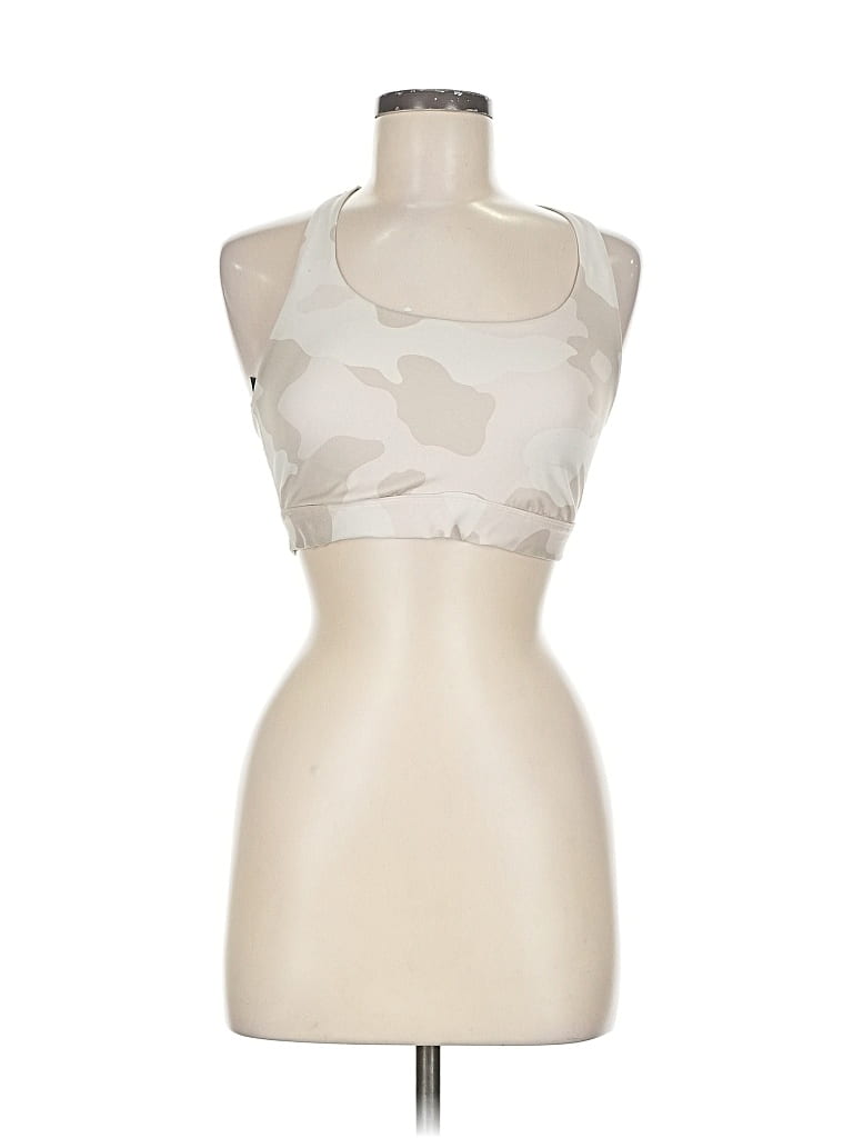 Pre-owned All In Motion Tank Top Ivory Halter Neckline Tops In White