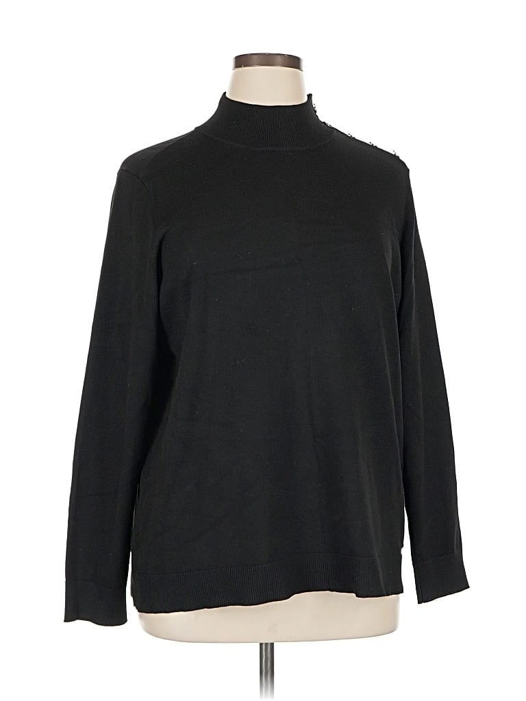 Pre-owned Calvin Klein Turtleneck Sweater In Black