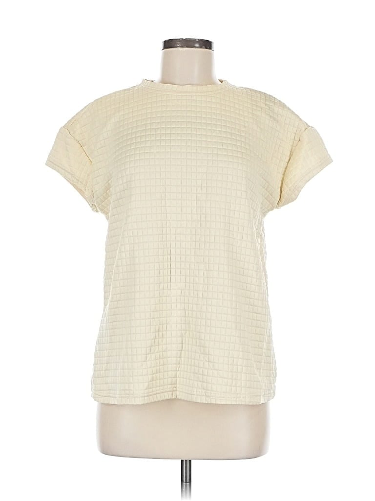 Pre-owned Unbranded Short Sleeve T-shirt In White