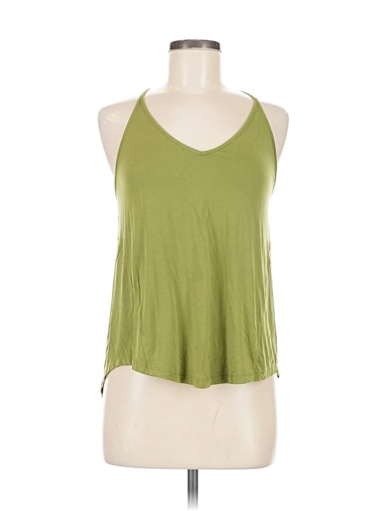 Pre-owned Lululemon Athletica Tank Top Green Halter Neckline Tops
