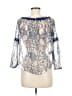 Foxiedox Blue 3/4 Sleeve Blouse Size M - photo 2
