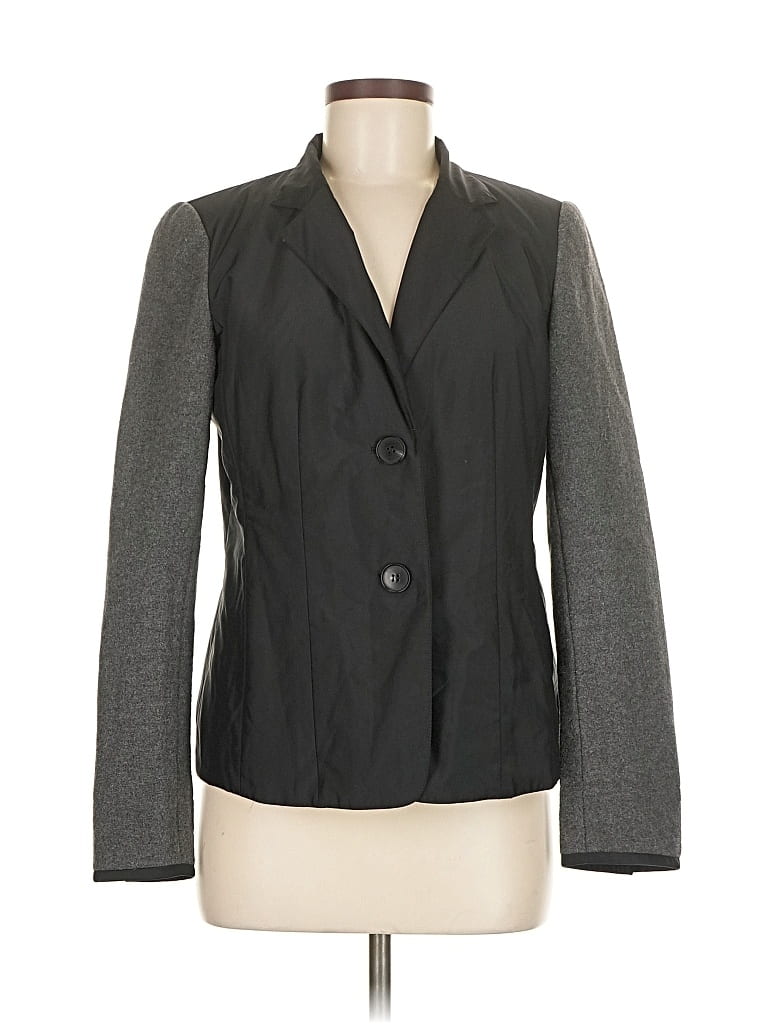 Pre-owned Lafayette 148 Blazer Jacket In Gray