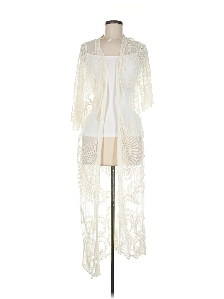 Pre-owned Do Everything In Love Kimono In White