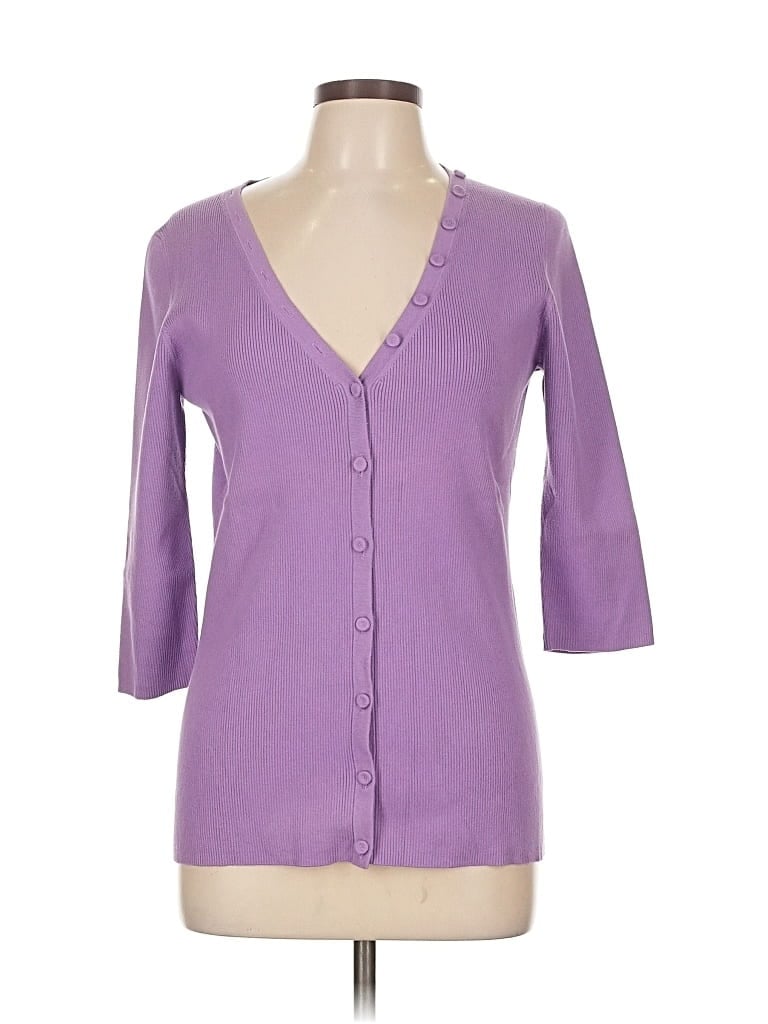 Pre-owned Worth Cardigan Sweater In Purple