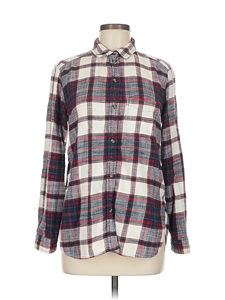 AMERICAN EAGLE OUTFITTERS Pre-owned Long Sleeve Button Down Shirt In Burgundy