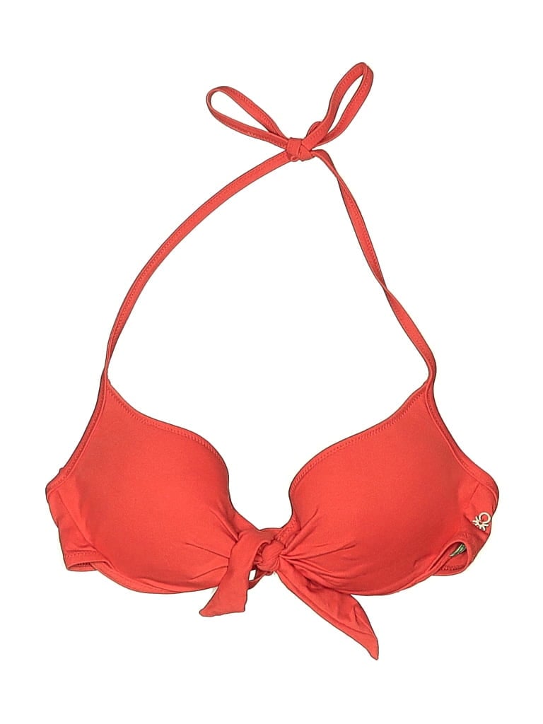 Pre-owned United Colors Of Benetton Swimsuit Top Red Swimwear