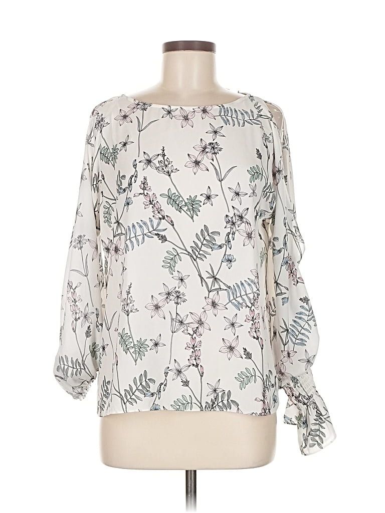 Pre-owned Vince Camuto 3/4 Sleeve T-shirt In White