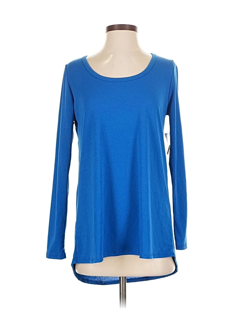 Pre-owned Lularoe Long Sleeve T-shirt In Blue