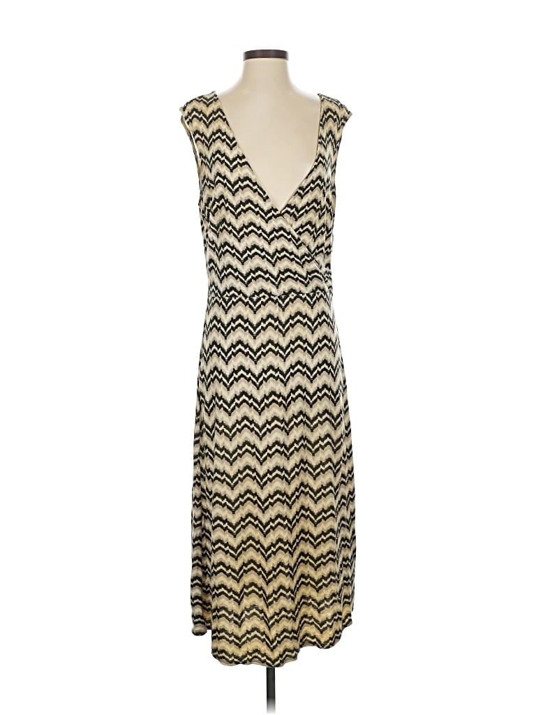 Pre-owned Ann Taylor Loft Cocktail Dress In Gold