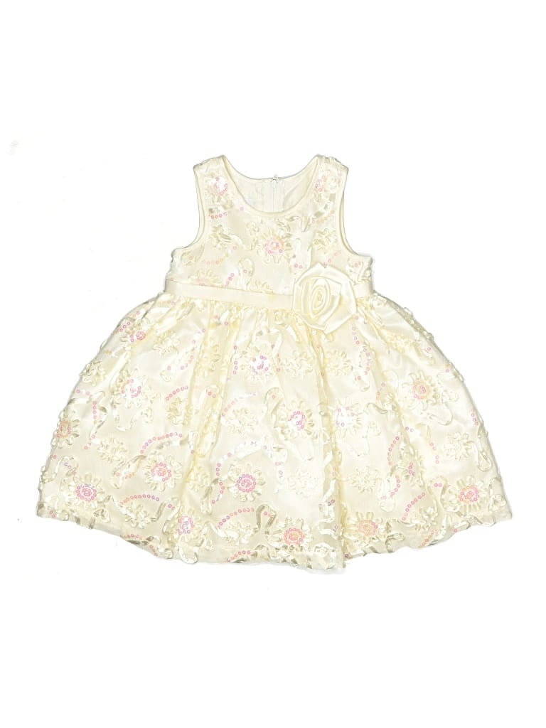 Pre-owned Bonnie Baby Kids' Dress In White