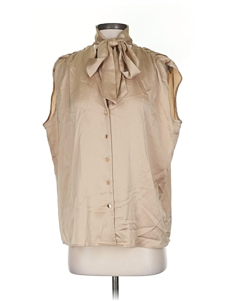 ANN TAYLOR Pre-owned Sleeveless Blouse In Brown