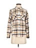 Maurices 100% Rayon Plaid Ivory Long Sleeve Button-Down Shirt Size S - photo 1
