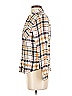 Maurices 100% Rayon Plaid Ivory Long Sleeve Button-Down Shirt Size S - photo 5