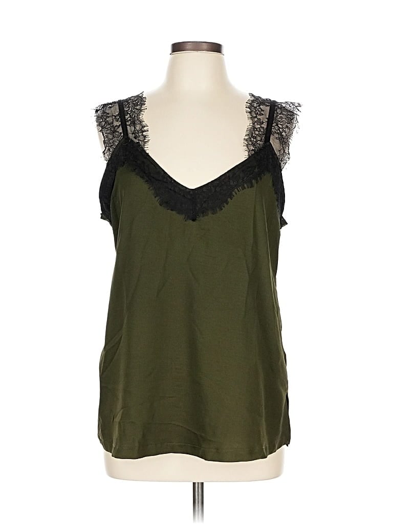 Pre-owned Unbranded Sleeveless Blouse In Green
