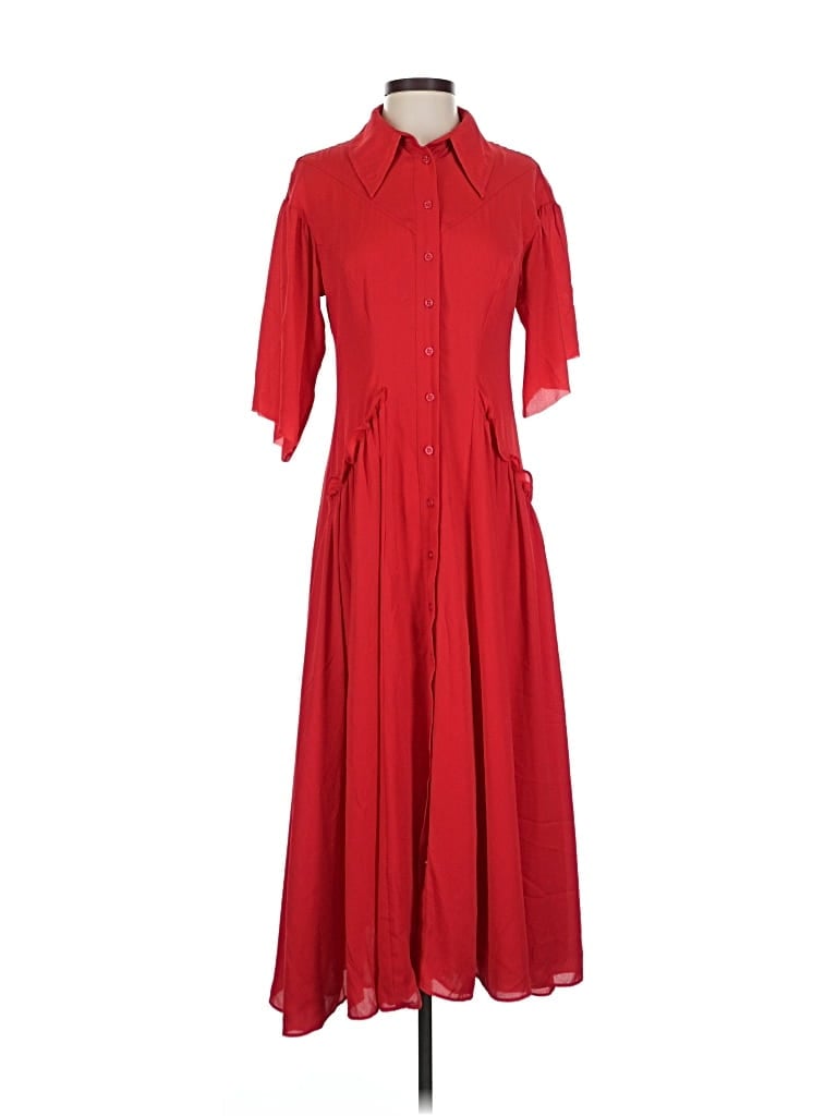 Pre-owned Saunders Collective Casual Dress In Red