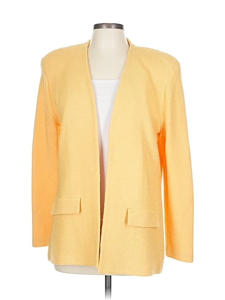 Pre-owned St. John By Marie Gray Blazer Jacket In Yellow