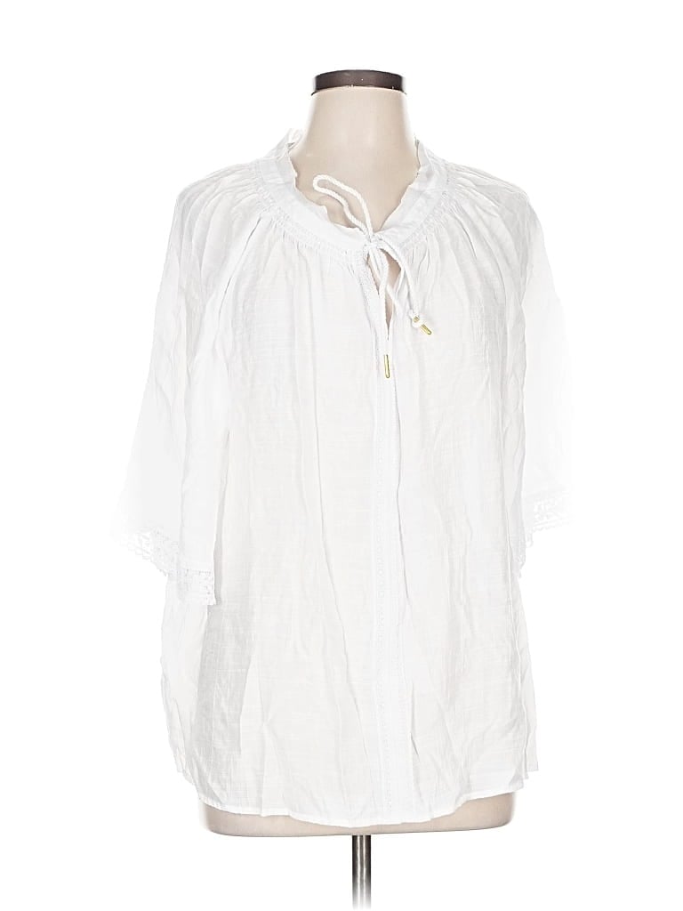 Pre-owned Counterparts 3/4 Sleeve Blouse In White