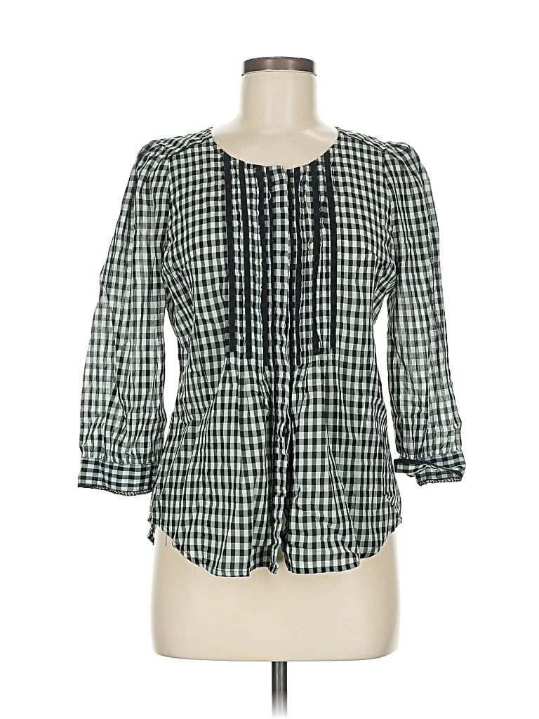 Pre-owned Meadow Rue 3/4 Sleeve Blouse In Green