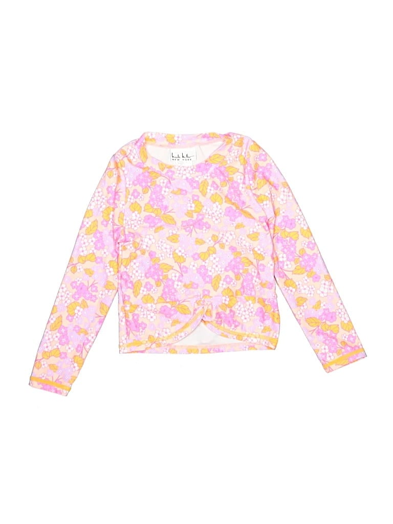 Pre-owned Nicole Miller Kids' Rash Guard In Pink