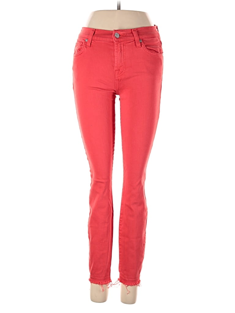 7 FOR ALL MANKIND Pre-owned Jeans In Red